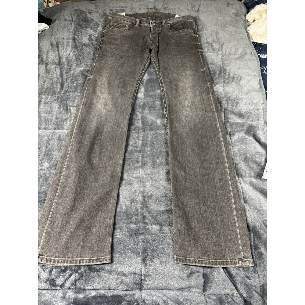 Diesel Slim Straight Gray Jeans for Men